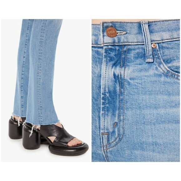💕MOTHER💕 The Insider Sneak Fray Jeans ~ Love On The Beat 31 NWOT - Picture 7 of 16